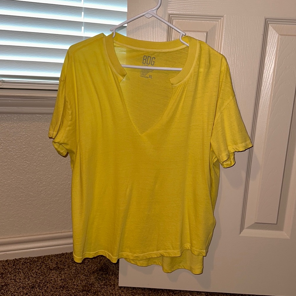 BDG yellow v-neck top
